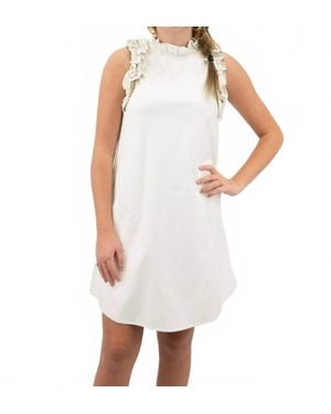 TCEC Ruffle Dress - White