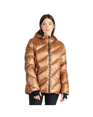 Pajar Nelli Short Puffer With Fixed Hood - Brown