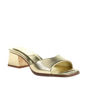 Chinese Laundry Linda Block Heel Sandals - Metallic