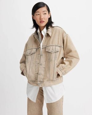 Levi's 90's Trucker Jacket Denim Long Sleeve Flap Pocket Gbo2139 - Natural