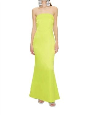 Simon Miller Sculpty Strapless Satin Dress - Yellow