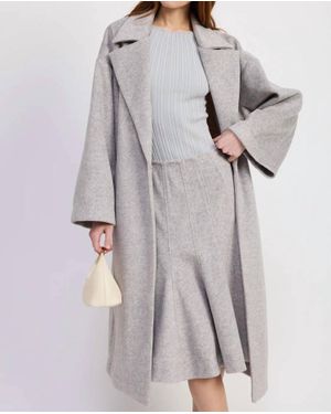 En Saison Carrington Relaxed Long Coat - Gray