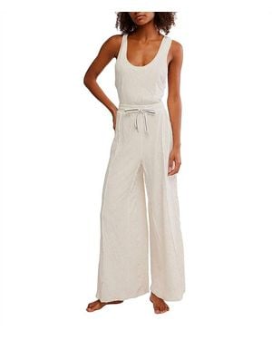 Free People Wait A Minute Jumpsuit - Natural