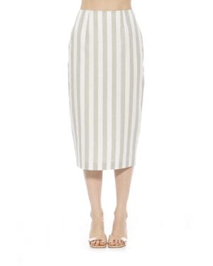 Alexia Admor Jacki Stripe Skirt - White