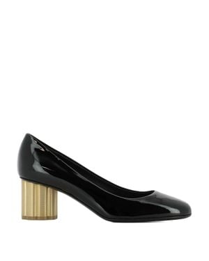 Ferragamo Lucca 55 Glossy Pumps - Black