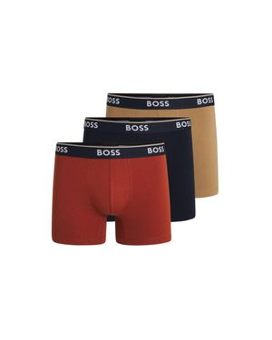 BOSS Three-Pack Of Stretch Cotton Boxer Briefs - Red
