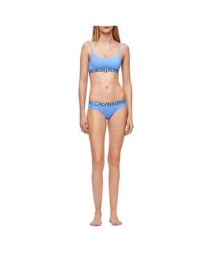 Calvin Klein Statement 1981 Reversible Bralette - Blue