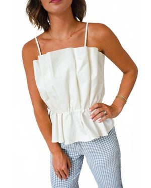 Thml Pleats Please Square Neck Sleeveless Top - White