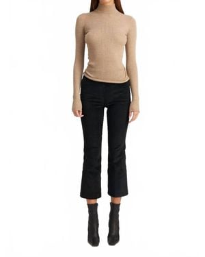 SPRWMN Crop Flare Corduroy Pants - Black