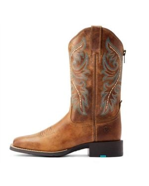 Ariat Round Up Zip Back Boot - Brown
