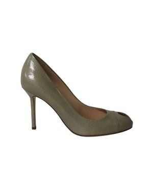 Sergio Rossi Peep-Toe High Heel Pumps - Metallic