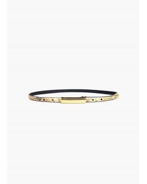 FAVORITE DAUGHTER Snake Print Lady Belt - White