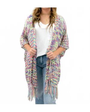 Eesome Taste Colorful Tassels Cardigan - Gray