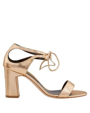 Rupert Sanderson Fairal Heel Sandal Tone, Brand Size 36 Us Size 6 - Metallic