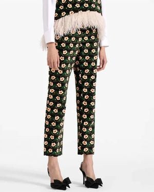 La DoubleJ Floral Print Cropped Pants - Multicolor