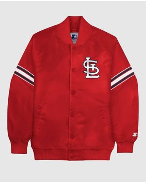 Starter St. Louis Cardinals Satin Full-Snap Jacket - Red