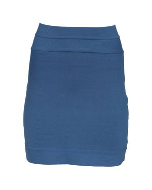 Hervé Léger Fitted Mini Skirt - Blue