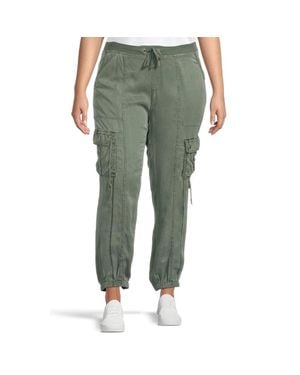 XCVI Poe Banded Pants Heritage Park Drawstring Waist Cargo Gbo2243 - Green