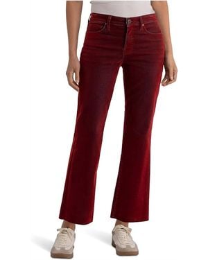 Kut From The Kloth Kelsey Hi Rise Ankle Flare With Raw Hem Pant - Red