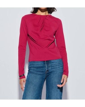 Nation Ltd Rosalind Long Sleeve Top - Red