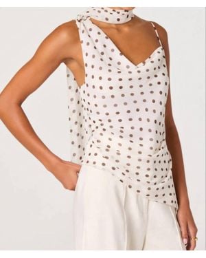 Astr Adrie Scarf Top - White
