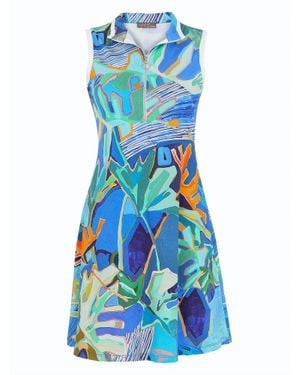 Dolcezza Palmetto Series Zip Dress - Blue