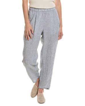 Eileen Fisher Pleated Linen Lantern Pant - Gray