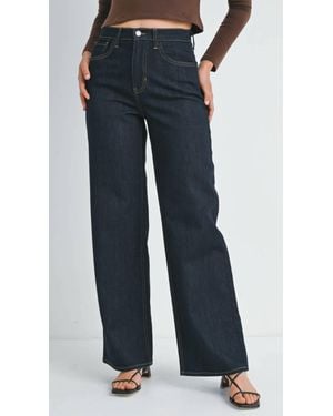 Just Black Denim High Rise Wide Leg Jeans - Blue