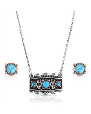 Montana Silversmiths Peaks Jewelry Set - Blue