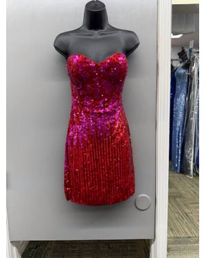 Primavera Sequined Dress - Red