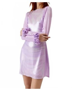 AFRM Shani Rosette Cuff Mini Dress - Purple