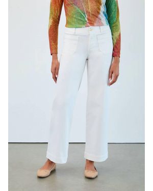 Fdj Olivia Wide Leg Denim Jean - White