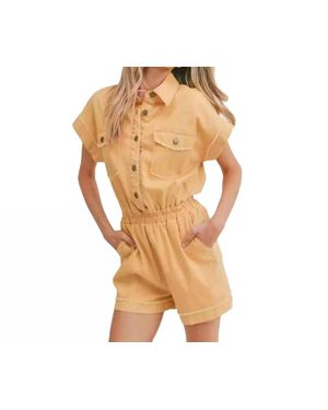 Sadie & Sage Shooting Star Romper - Brown