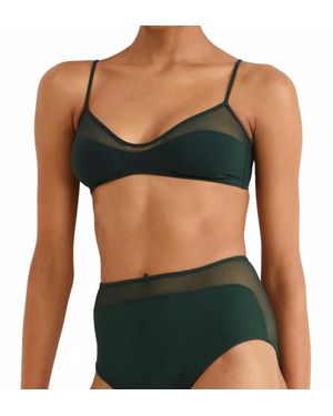 Eres Complice Triangle Bikini Top - Green
