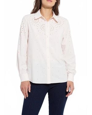 Lyssé Zelie Eyelet Embroidered Shirt - White