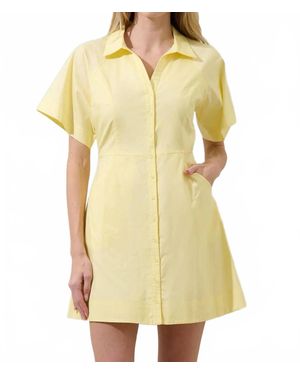 Sugarlips Durella Button Down Mini Dress - Yellow