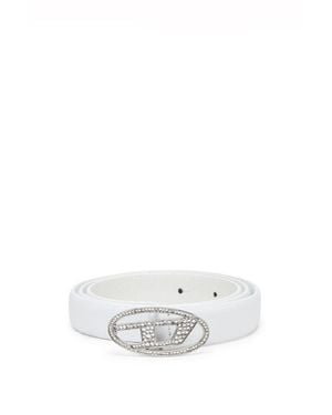 DIESEL Leather Belt - White