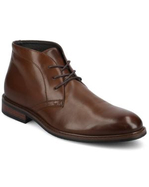 Vance Co. Vance Linus Plain Toe Lace-Up Chukka Boot - Brown