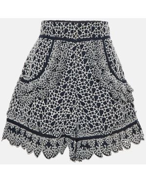 Acler Cotton Scalloped Emerson Shorts - Black