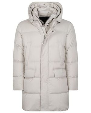 Montecore Padded Quilted High-Collar Polyester-Blend Parka - Gray