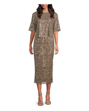 Elan Coordinating Sequin Maxi Sheath Skirt - Multicolor