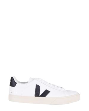 Veja Campo Leather Inserts Leather Sneakers - White