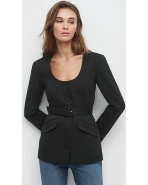 FAVORITE DAUGHTER Christy Belted Jacket - Black