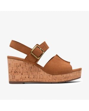Clarks Sabina Dream Tan Suede - Brown