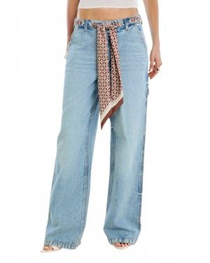 SER.O.YA Bond Denim Relaxed Wide Pants - Blue