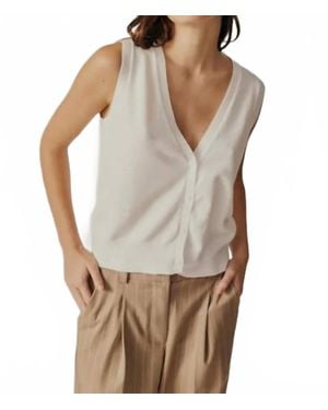 DELUC Berberis Knit Vest - White