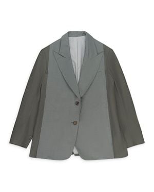 EFTYCHIA 2Tone Single Breasted Jacket & Blazer - Gray