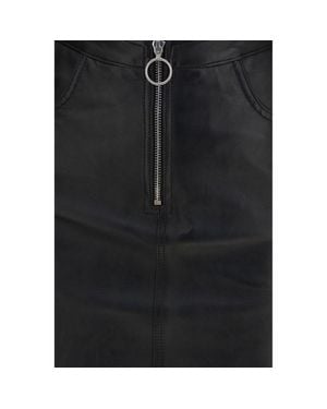 Fiorucci Lamb Leather Mini Skirt - Black