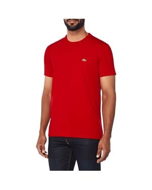 Lacoste Cotton Crewneck T-Shirt - Red