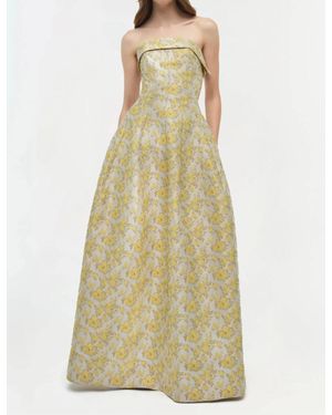 Jonathan Simkhai Octavia Strapless Gown - Yellow